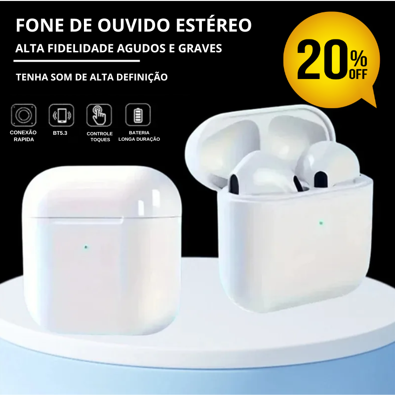 Fone De Ouvido Esportivo Sem Fio Bluetooth 5.0 Air Pro 3  Com Microfone MING