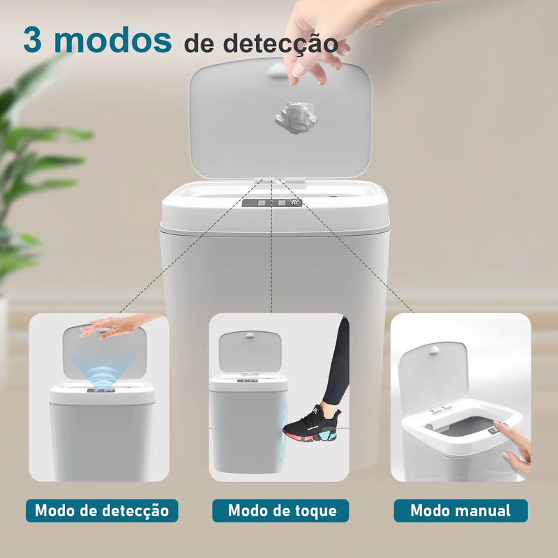 Lixeira inteligente, lixeira com sensor automático, lixeira de banheiro, vaso sanitário, à prova d'água, vaso sanitário automático, Brasil